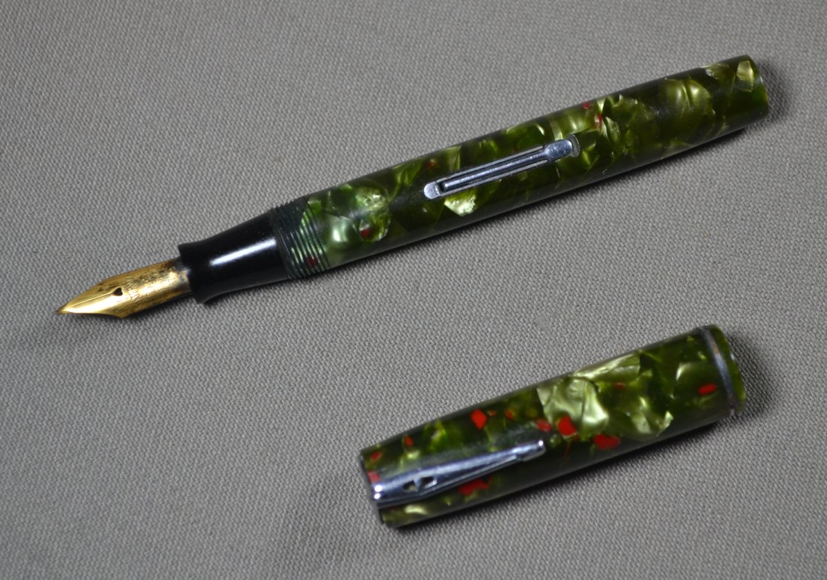 Stylo plume à levier  et Crayon par Waterman. Modèle 3V  vers 1925.-photo-2