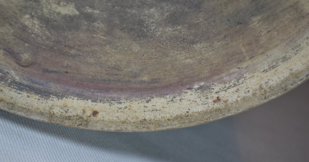 Vase rouleau décor incisé sur fond céladon. Chine dynastie Qing 19° siècle. -photo-4