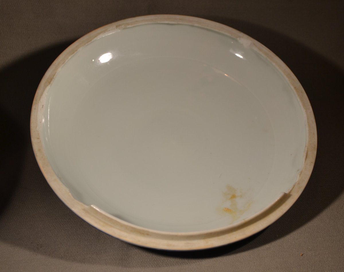 Shonzhui. Covered Bowl Decorated With The Three Friends In Blue. China, 17th Century. Kangxi Transition Period.-photo-8