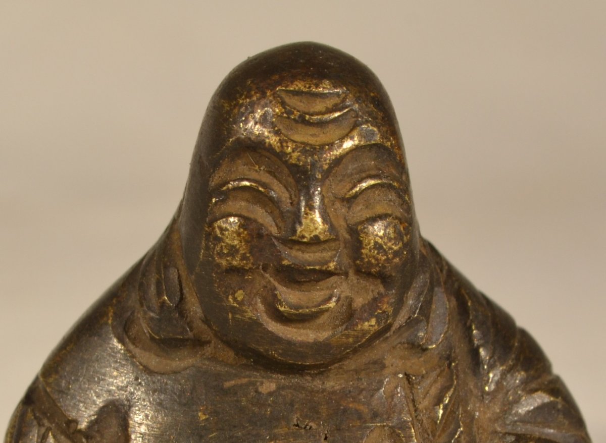 Set Of 5 Bronze Weights Depicting Buddha. China Or Vietnam, 19th Century Or Earlier.-photo-2