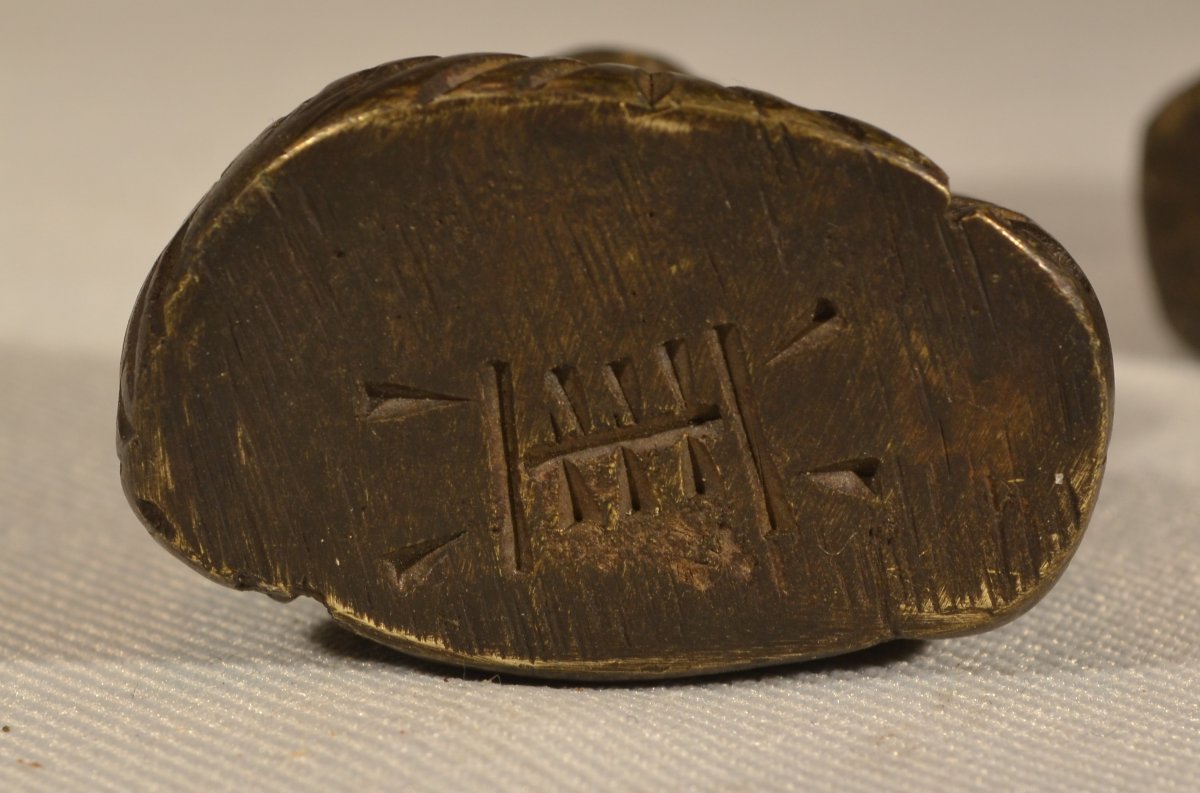 Set Of 5 Bronze Weights Depicting Buddha. China Or Vietnam, 19th Century Or Earlier.-photo-8