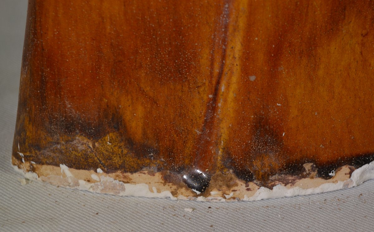 Tête de cheval en terre cuite émaillée. Copie de Style Tang .  Années 60.-photo-3