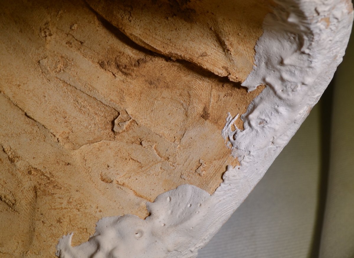 Tête de cheval en terre cuite émaillée. Copie de Style Tang .  Années 60.-photo-8