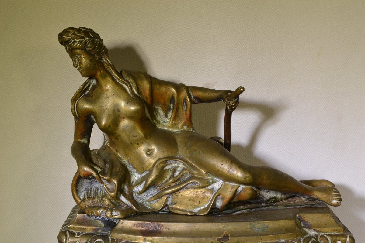 Pair Of Bronze Andirons. Rivers And Streams. Louis XIV Period. -photo-4