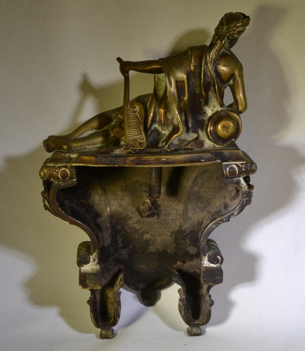 Pair Of Bronze Andirons. Rivers And Streams. Louis XIV Period. -photo-7