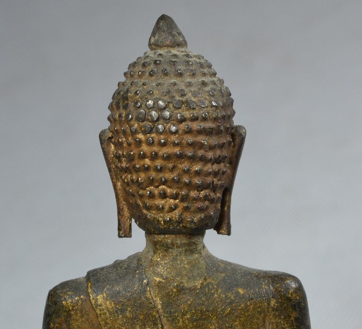 Gilt Bronze Ascetic Buddha. Southeast Asia. 19th Century Or Earlier. -photo-5