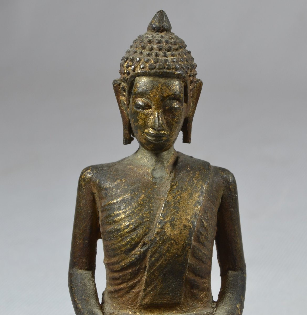 Gilt Bronze Ascetic Buddha. Southeast Asia. 19th Century Or Earlier. -photo-6