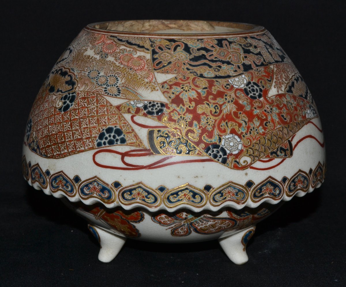 Collection de 14 faïences de Satsuma. Japon Edo et Meiji vers 1900. -photo-7