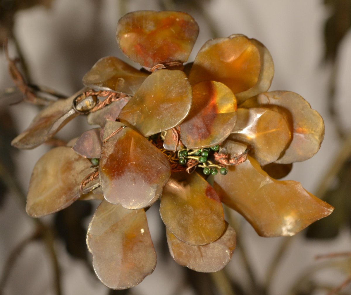 Bouquet Of Flowers In Jade And Agate. China Qing Dynasty.-photo-2