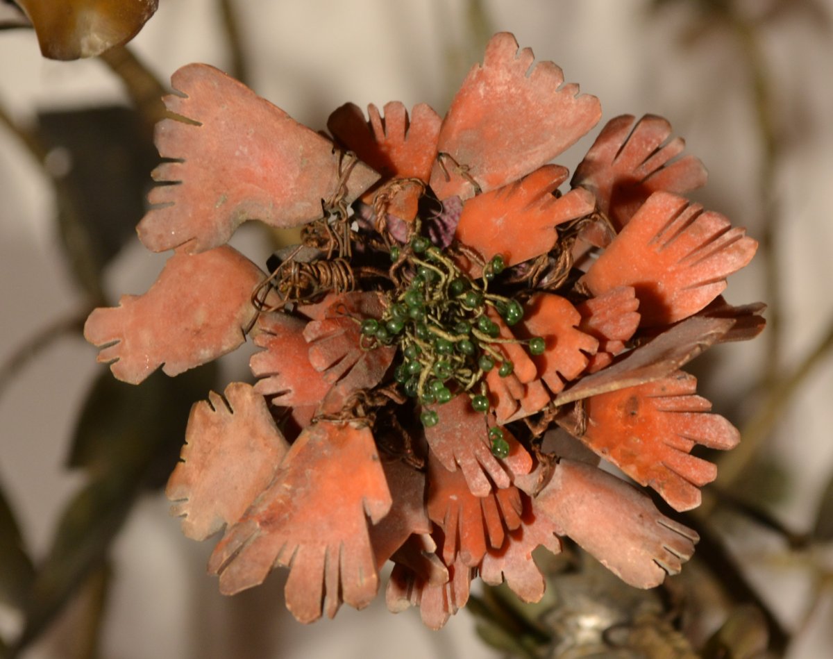 Bouquet Of Flowers In Jade And Agate. China Qing Dynasty.-photo-3
