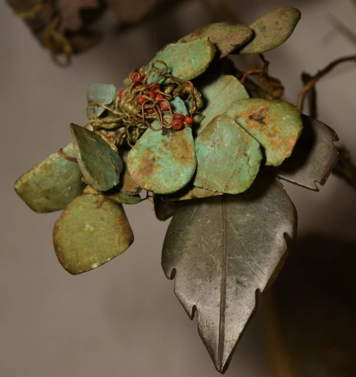 Bouquet Of Flowers In Jade And Agate. China Qing Dynasty.-photo-4