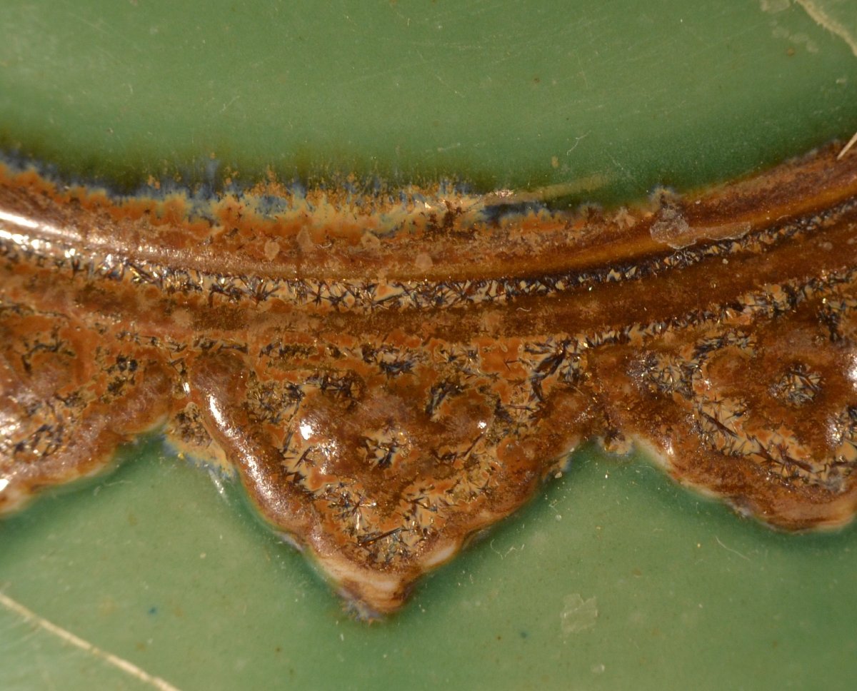 Vase en porcelaine émaillé vert et brun. Chine 18° siècle. Règne de Kangxi.-photo-4