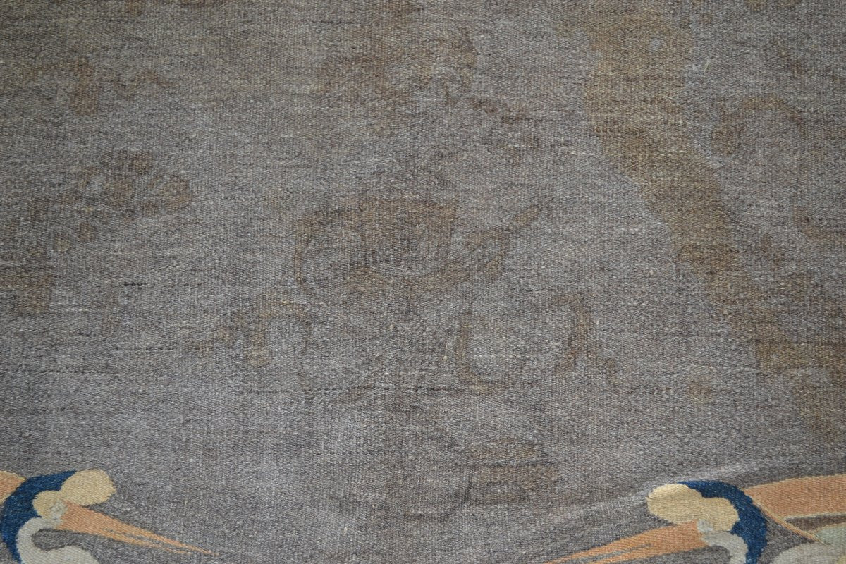 Tapisserie en laine à décor de grues. Chine 19° siècle. -photo-4