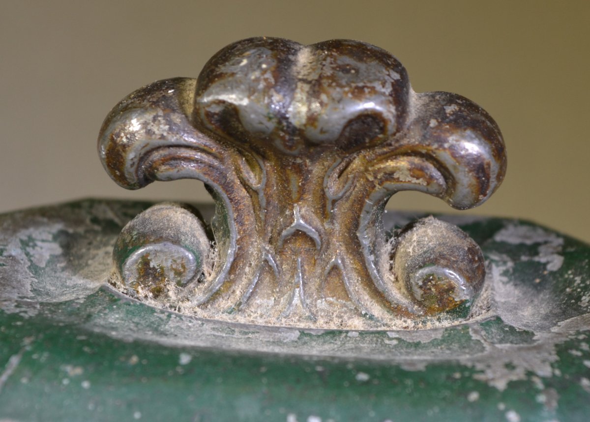 Pewter Marine Box Decorated With Boats And Cornucopias. England Circa 1800.-photo-3