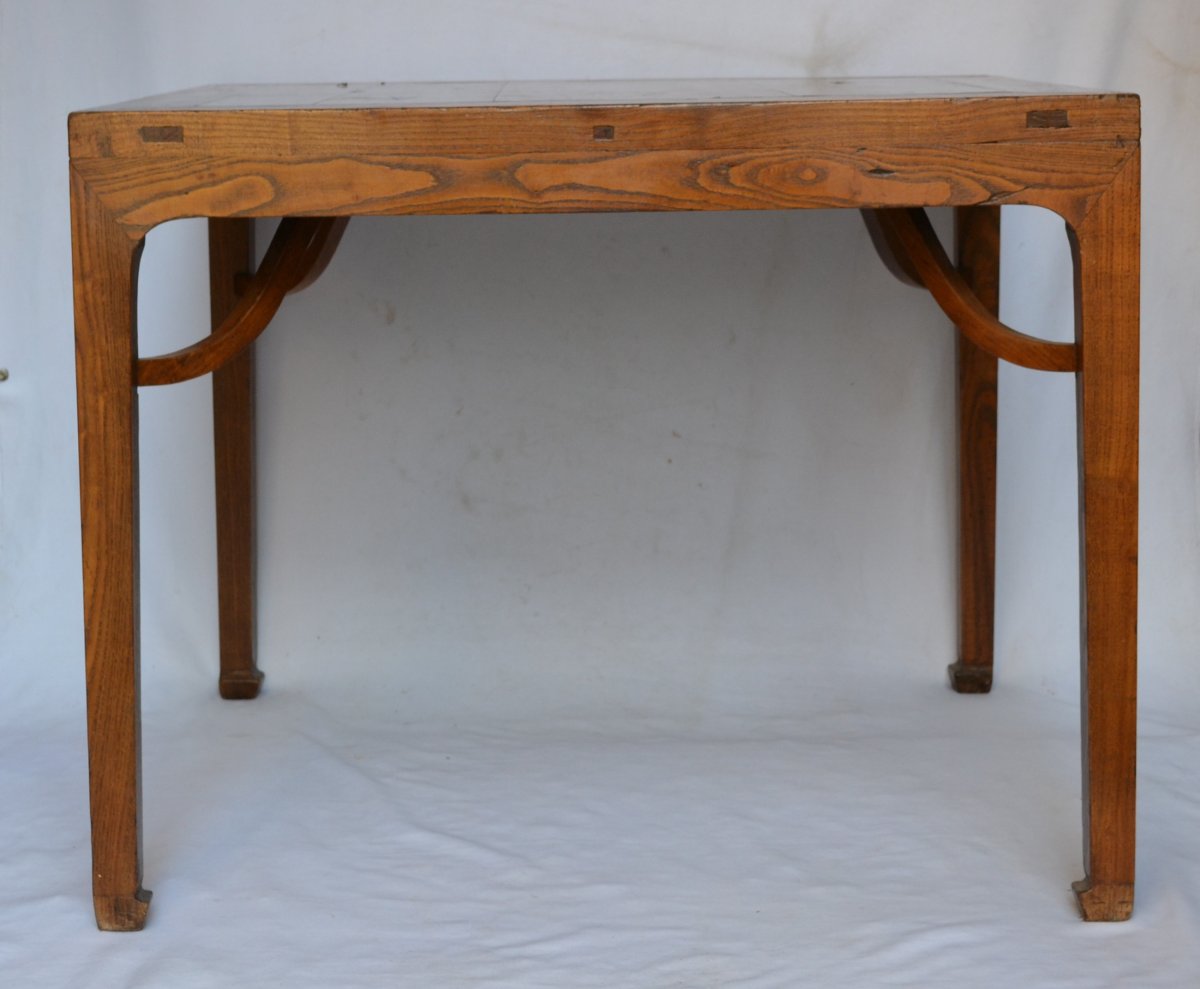 Table  chinoise de lettré  en  orme (Jumu). Chine période Ming 17°siècle. -photo-3