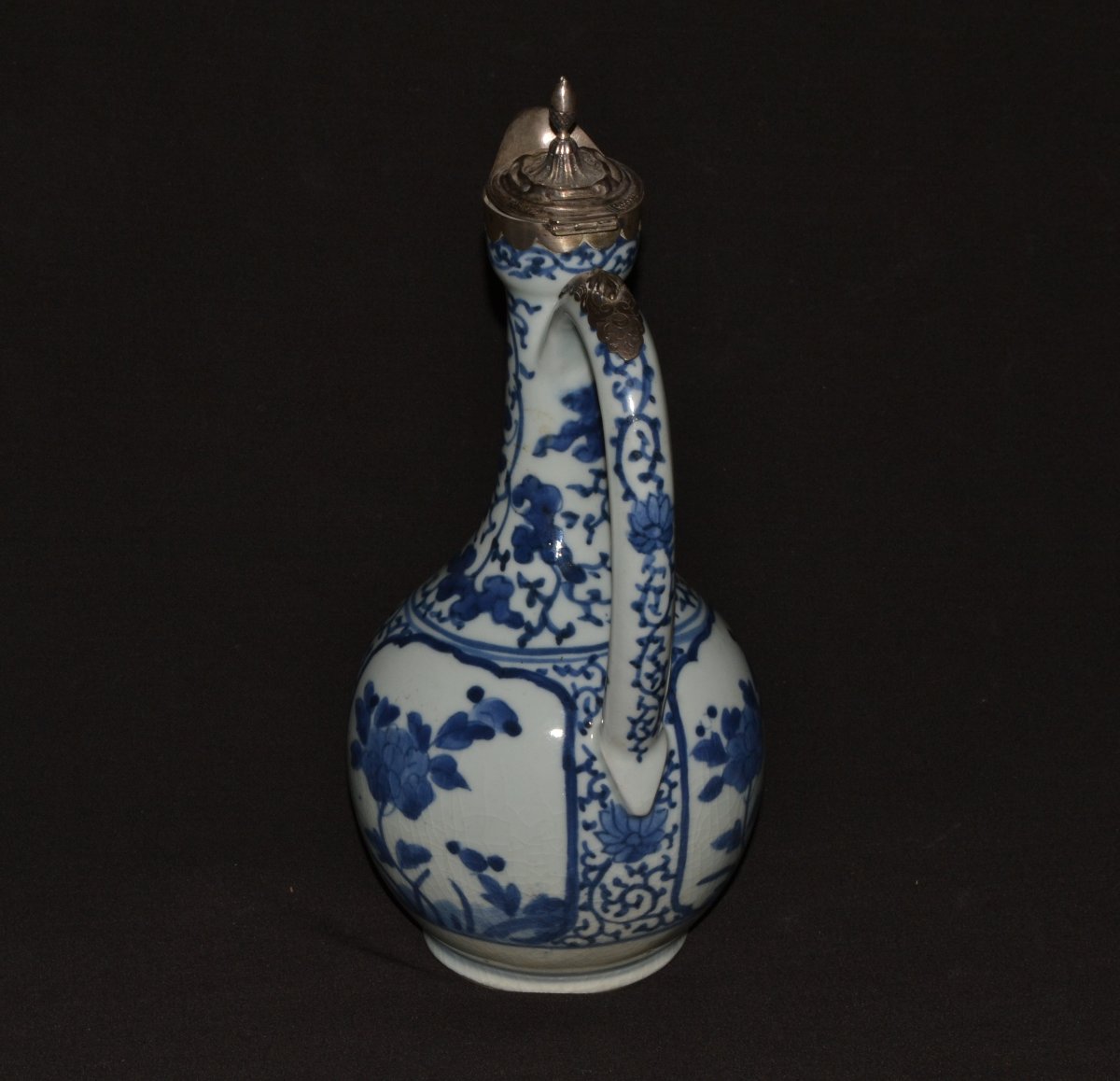 Japanese Porcelain Tokkuri. European Frame. Arita 17th Century.-photo-3