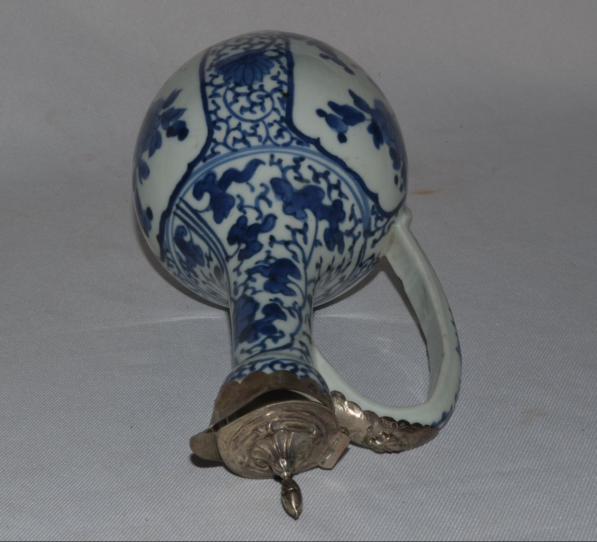 Japanese Porcelain Tokkuri. European Frame. Arita 17th Century.-photo-6