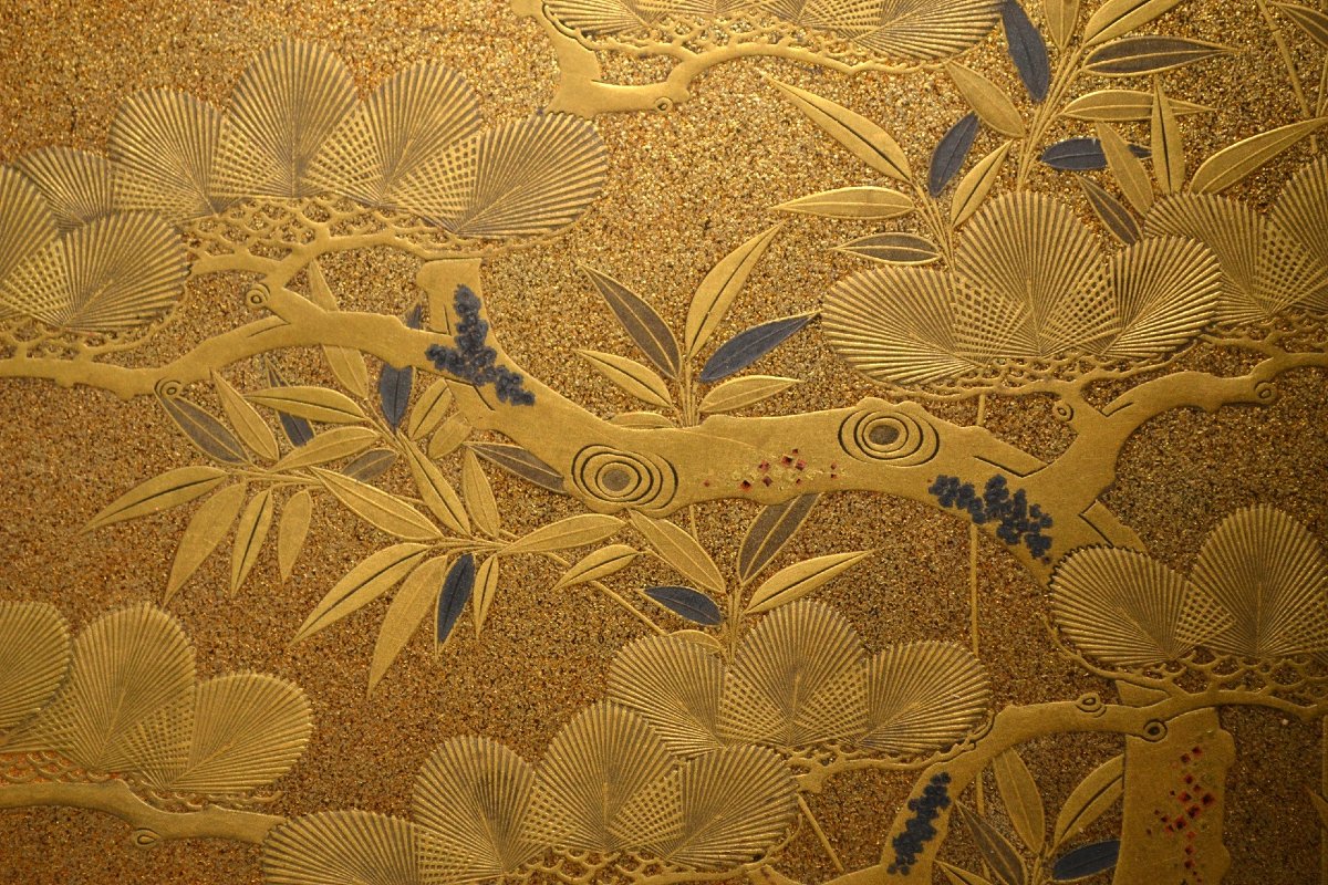 Ecritoire de lettré (suzuribako).Laque or et argent . Japon Edo.18° siècle. -photo-2