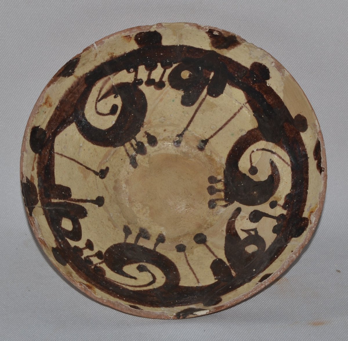 Glazed Terracotta Bowl. Persia Or Medieval Central Asia.-photo-3