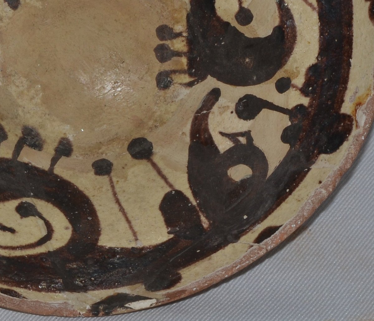 Glazed Terracotta Bowl. Persia Or Medieval Central Asia.-photo-4