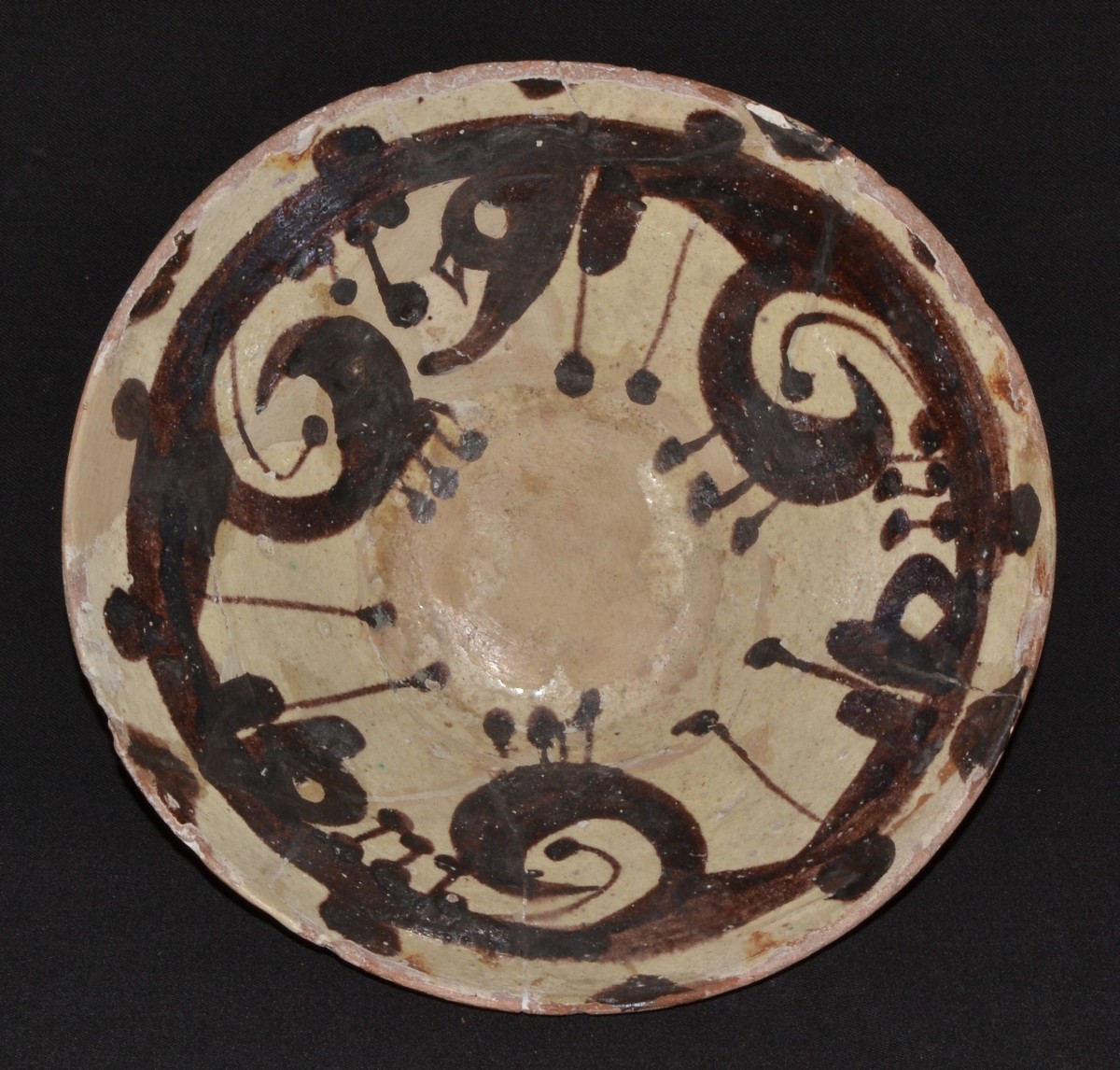 Glazed Terracotta Bowl. Persia Or Medieval Central Asia.