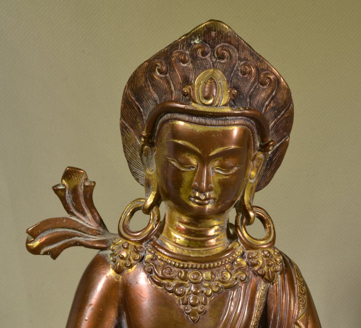 Bouddha Amitayu en bronze doré style de Zanabazar. Mongolie 1900. -photo-3