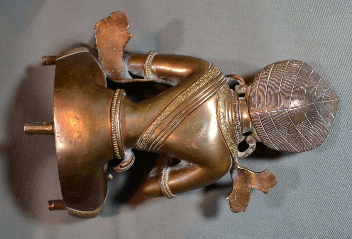 Bouddha Amitayu en bronze doré style de Zanabazar. Mongolie 1900. -photo-6