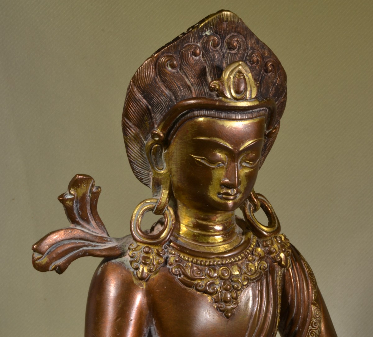 Bouddha Amitayu en bronze doré style de Zanabazar. Mongolie 1900. 