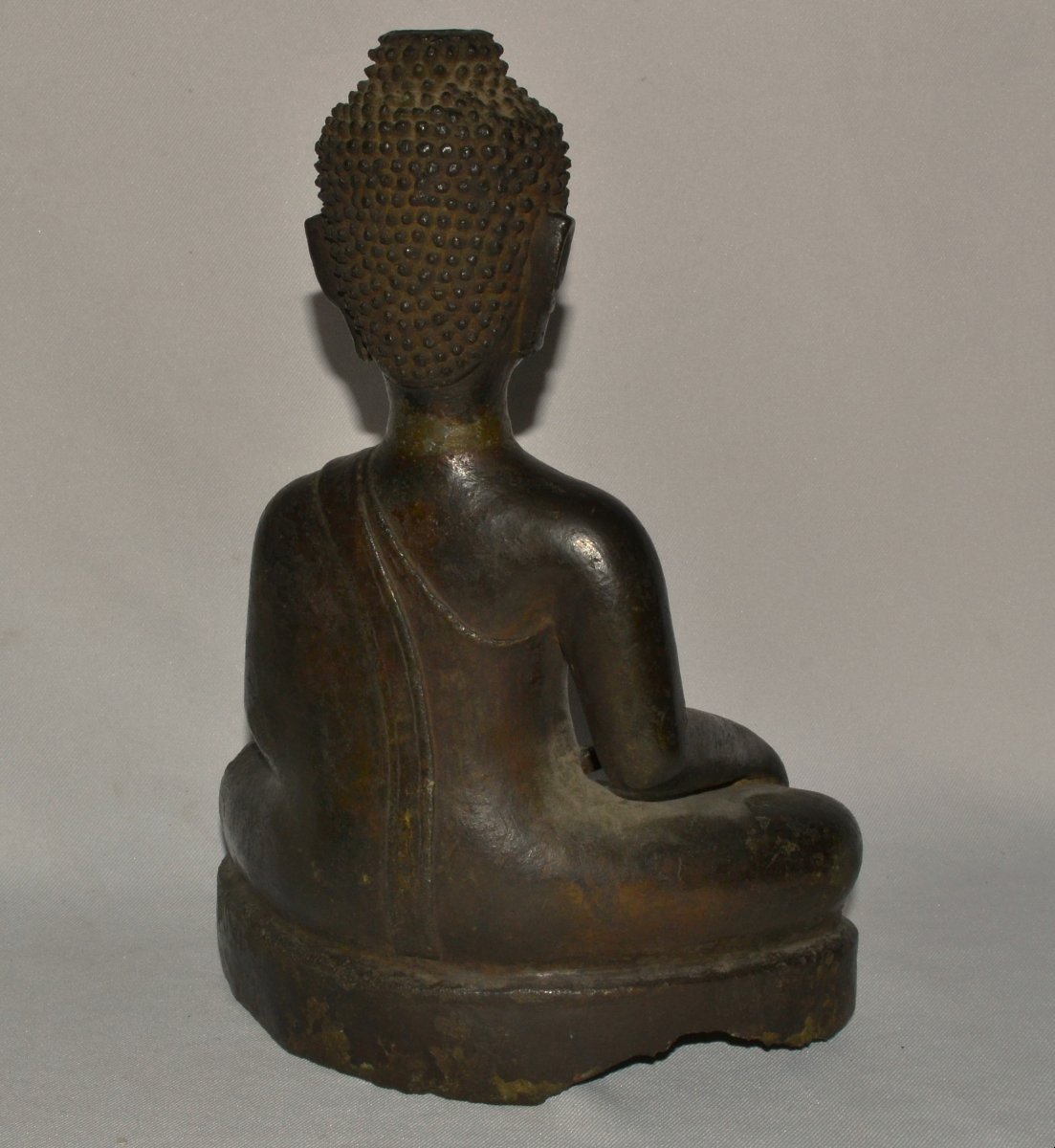 Cast Bronze Buddha. Southeast Asia. 17th Century Or Earlier.-photo-5