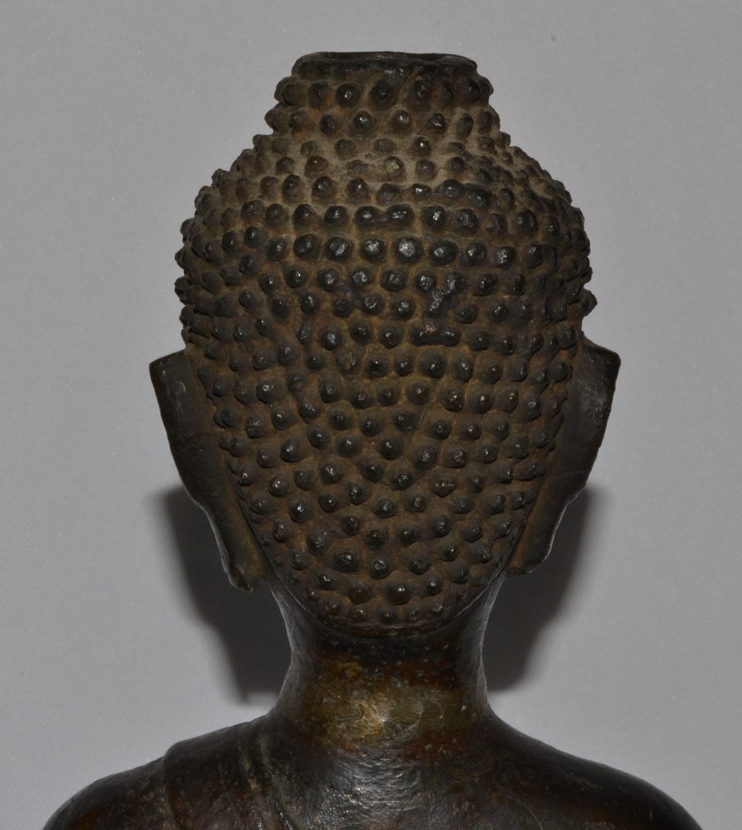 Cast Bronze Buddha. Southeast Asia. 17th Century Or Earlier.-photo-8