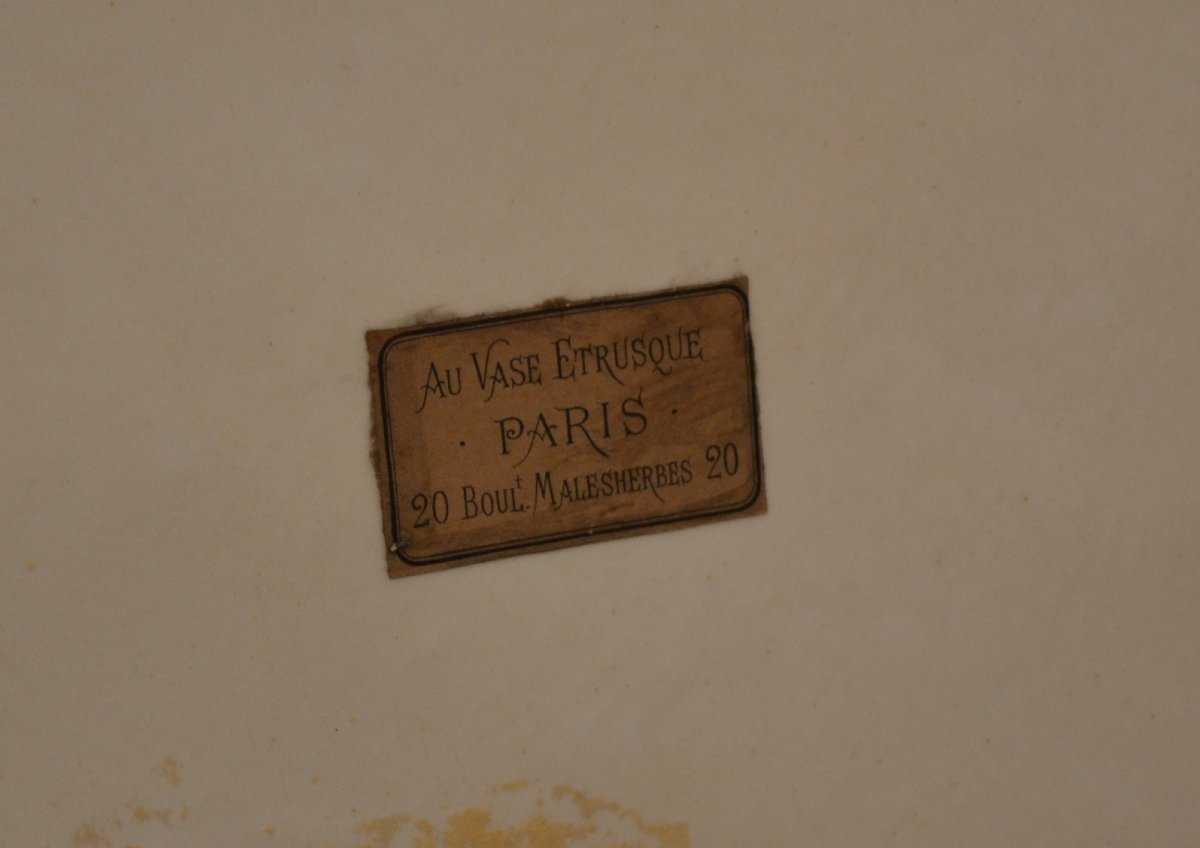 Grande plaque de porcelaine dure peinte à la main par Bernard. France 19°siècle.-photo-7