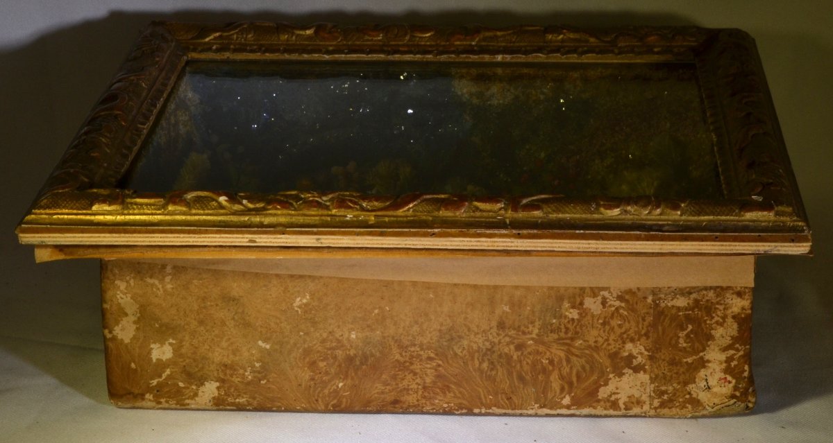 Diorama en verre filé. St François prêchant les animaux. Nevers XVIIIe siècle.  -photo-7