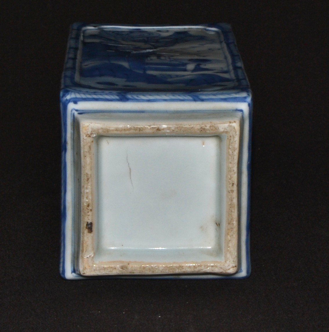  Porcelain Bottle With Cobalt Blue Decoration On A White Background, China, 17th Century. Transitional Period.-photo-3