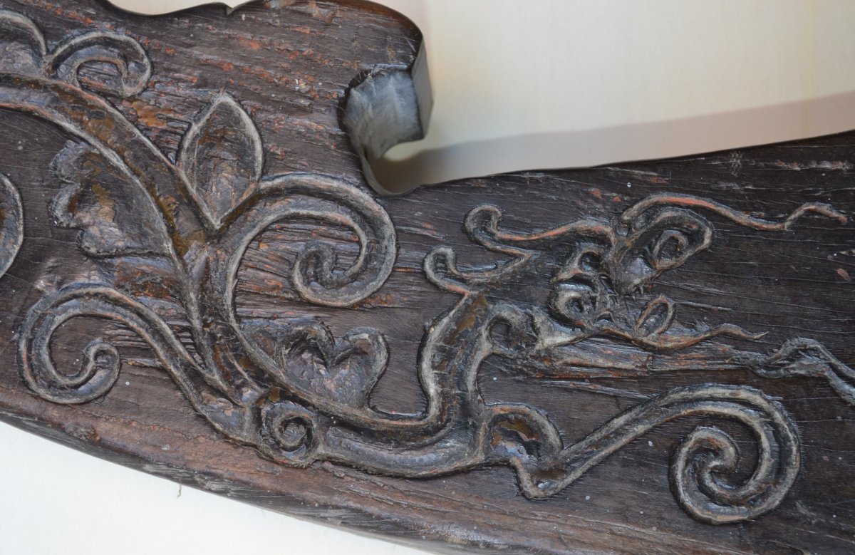 Wooden Piece Carved With Dragons. China, Ming Period Or Earlier.  -photo-6