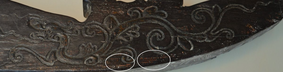 Wooden Piece Carved With Dragons. China, Ming Period Or Earlier.  -photo-7