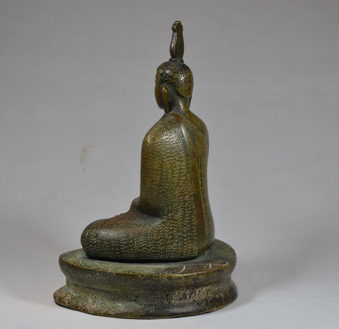 Cast Bronze Buddha. Ceylon (sri Lanka) 18th Century.  -photo-3