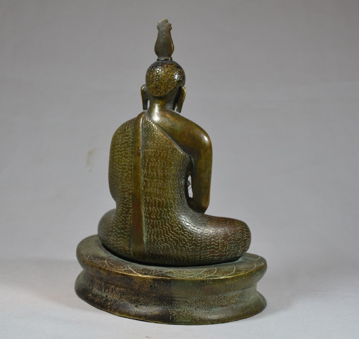 Cast Bronze Buddha. Ceylon (sri Lanka) 18th Century.  -photo-4