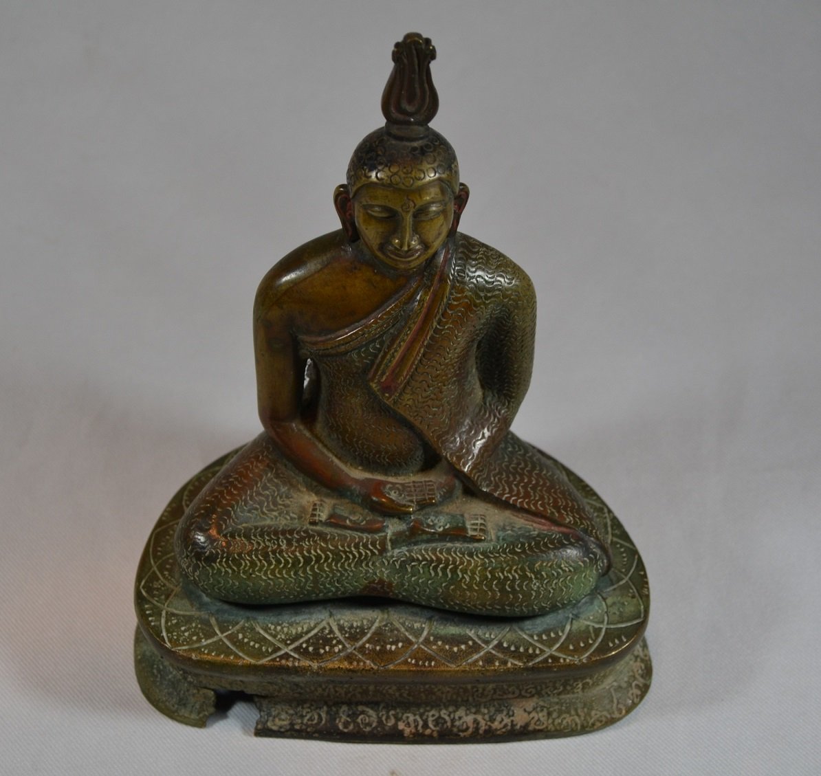 Cast Bronze Buddha. Ceylon (sri Lanka) 18th Century.  -photo-5