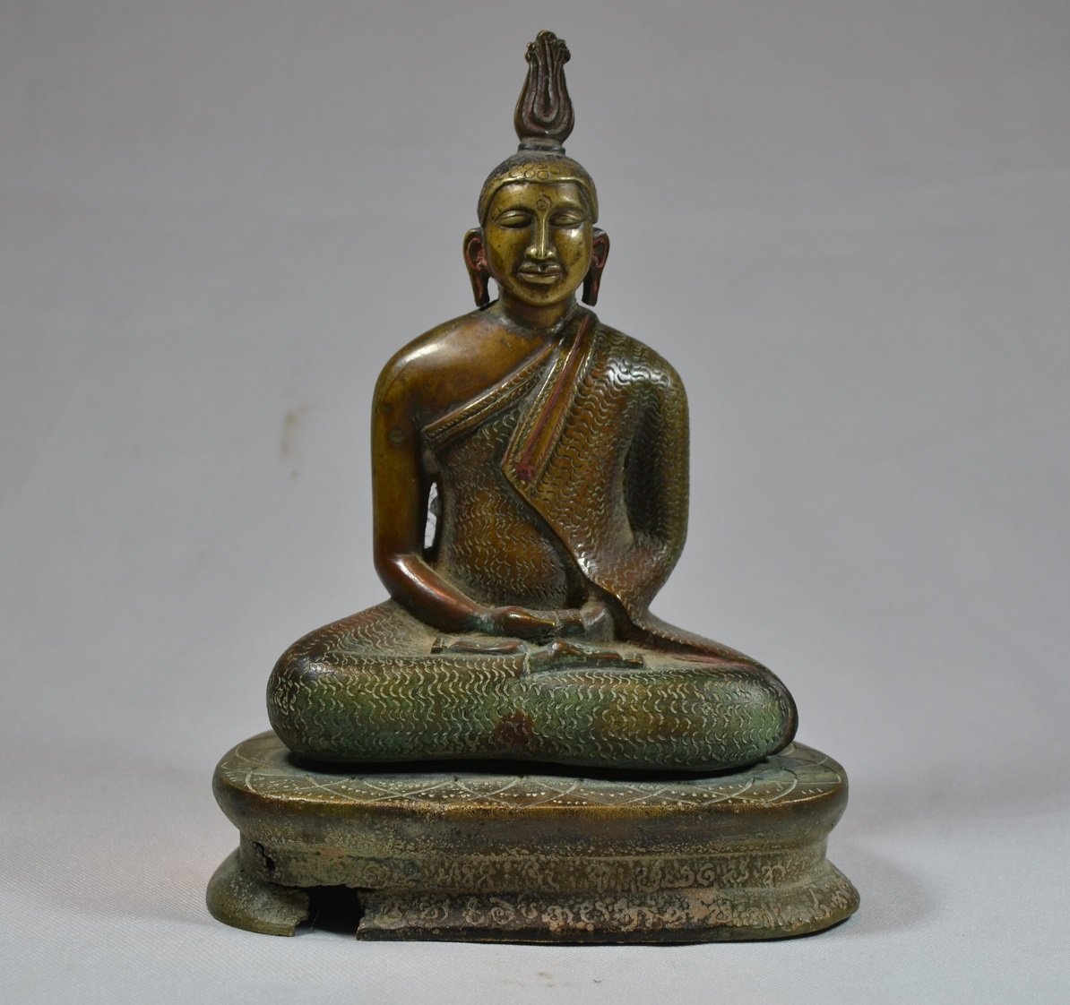 Cast Bronze Buddha. Ceylon (sri Lanka) 18th Century.  