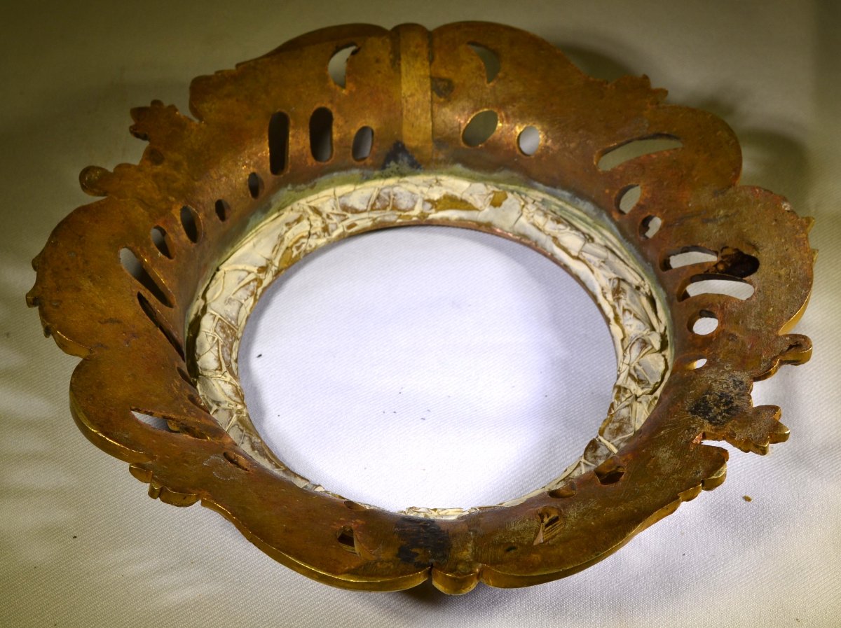 Bronze Base Cast Using The Lost-wax Method, Gilded With Mercury. Louis XV Rocaille Style. -photo-5