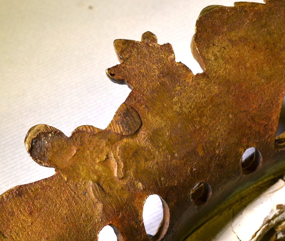 Bronze Base Cast Using The Lost-wax Method, Gilded With Mercury. Louis XV Rocaille Style. -photo-7