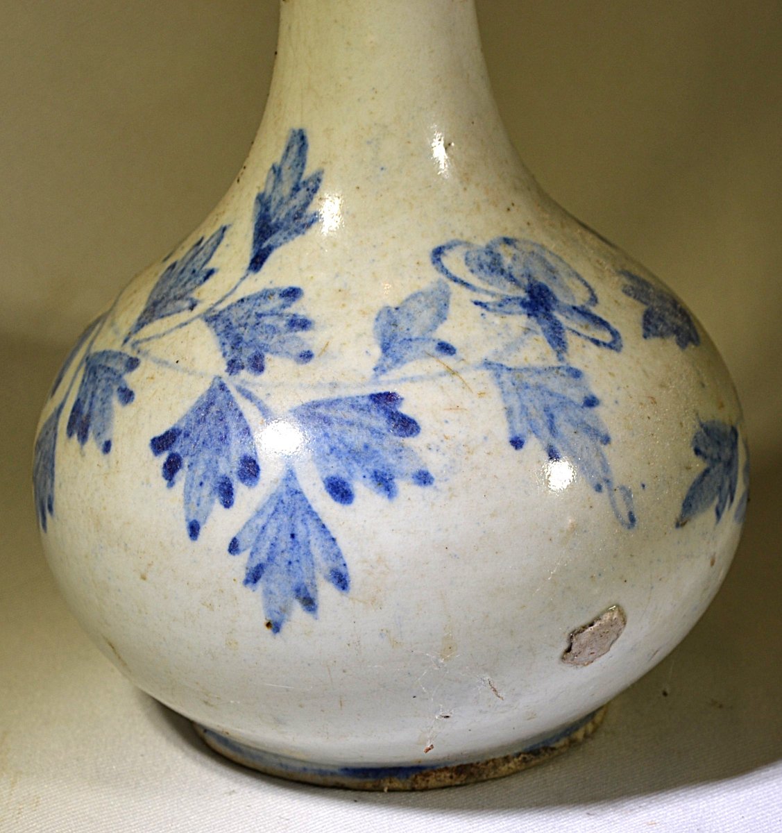 Porcelain Vase Decorated With Peonies In Cobalt Blue. Joseon Dynasty, Korea, 19th Century. -photo-2
