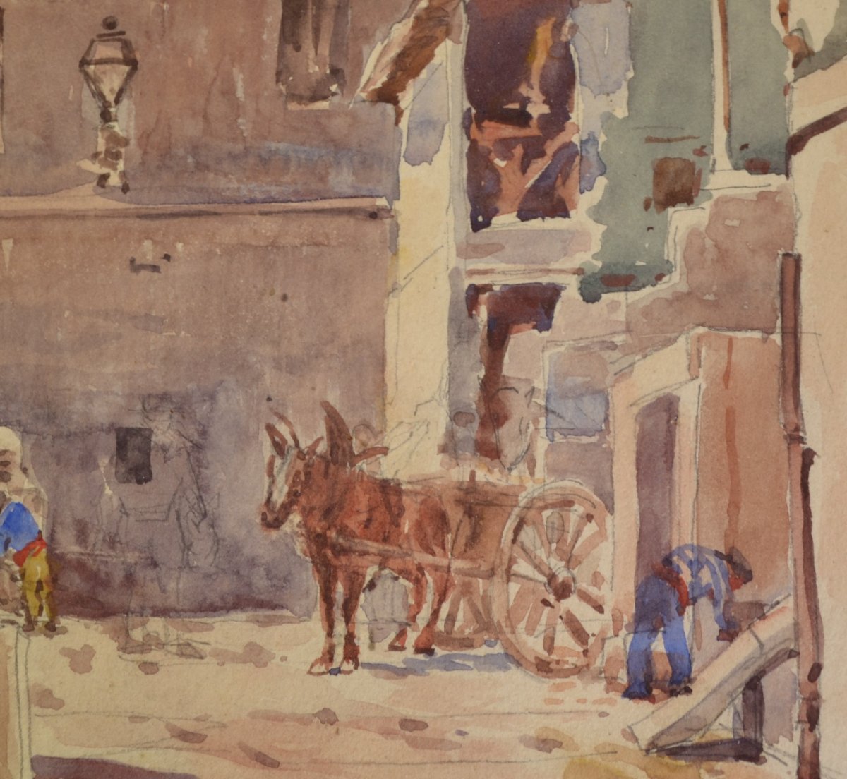 2 Aquarelles représentant la catastrophe de 1887 sur la Riviera de Nice à Impéria. -photo-6