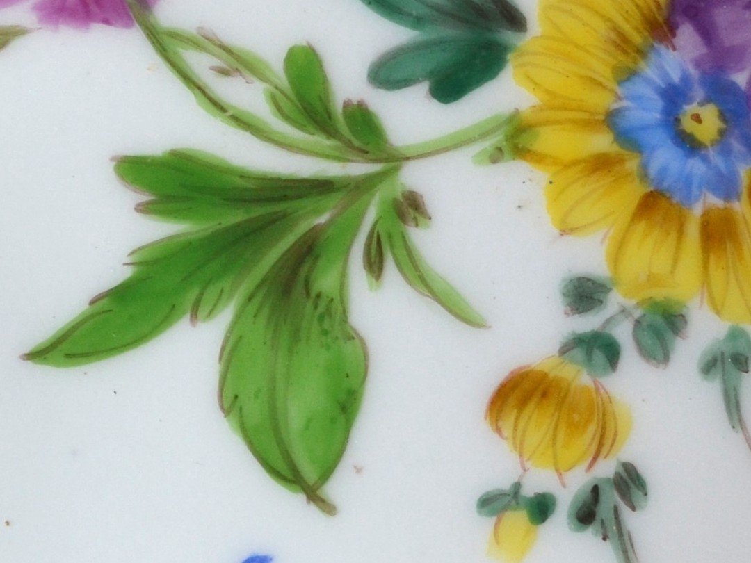 Porcelain Candy Dish Decorated By Richard Klemm. Meissen And Dresden, 19th Century.  -photo-3