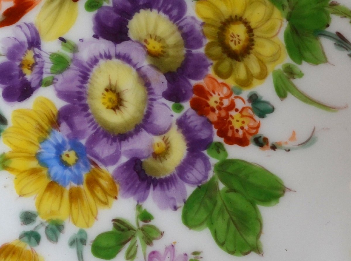 Porcelain Candy Dish Decorated By Richard Klemm. Meissen And Dresden, 19th Century.  -photo-4
