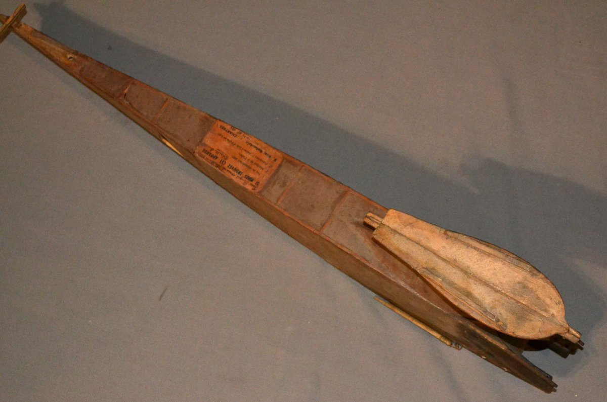 Maquette d'avion en bois et soie équipée d'un moteur diesel Allouchery. France 1925-30.-photo-8