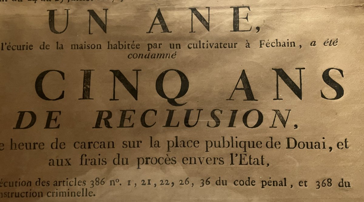Court Notice – Royal Court Of Douai, 1818. France, Restoration Period.-photo-7