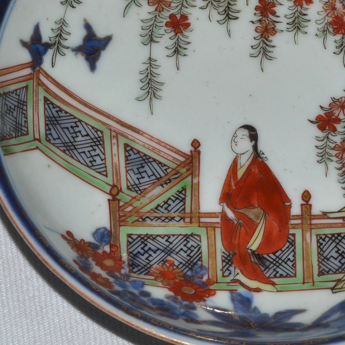 Imari-style Porcelain Tea Bowl And Saucer. Arita, 17th Century. -photo-3