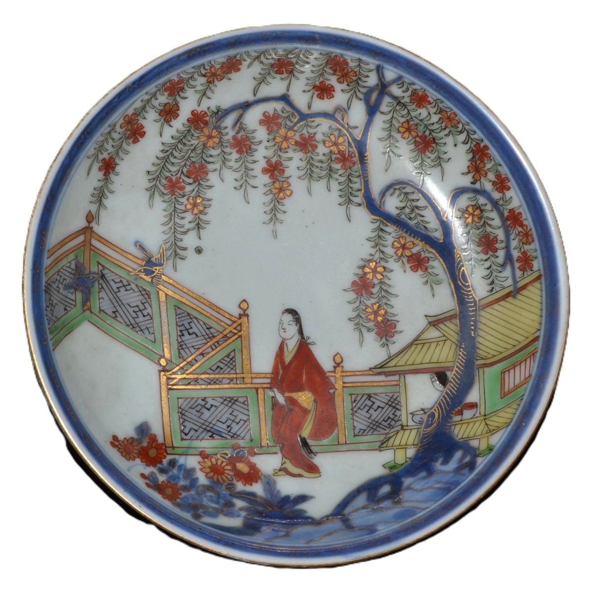 Imari-style Porcelain Tea Bowl And Saucer. Arita, 17th Century. 