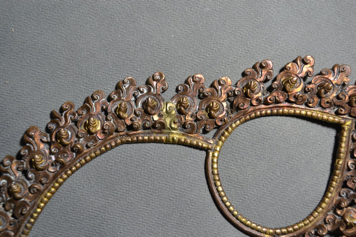 Divinité sur sanglier en bronze doré. Style de Zanabazar. Mongolie vers 1900. -photo-6